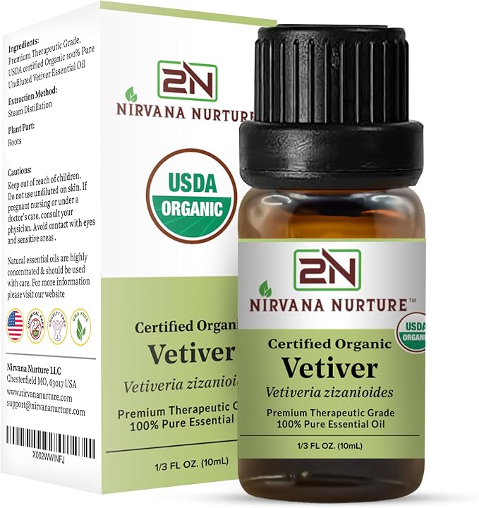 Vetiver Essential Oil USDA Certified Organic, 100% Pure Natural Premium Grade - Image 6