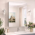 TokeShimi 24x32 Mirrored Medicine Cabinet Recessed or Wall Mount, Aluminum by RefinedBathroomAccessories