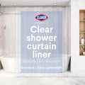 Clorox Shower Curtain Liner, Premium Lightweight Flexible Waterproof 3g PEVA by Clorox