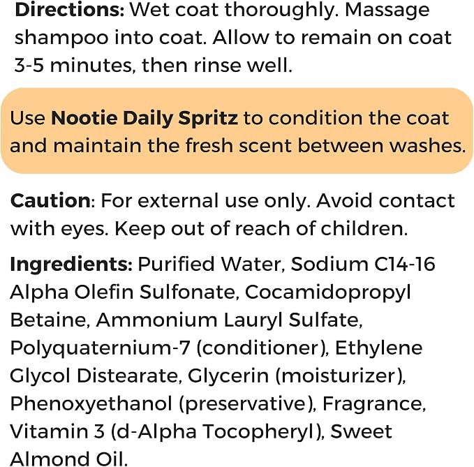 Nootie - Pet Shampoo for Sensitive Skin - Revitalizes Dry Skin & Coat - Natural - Image 6