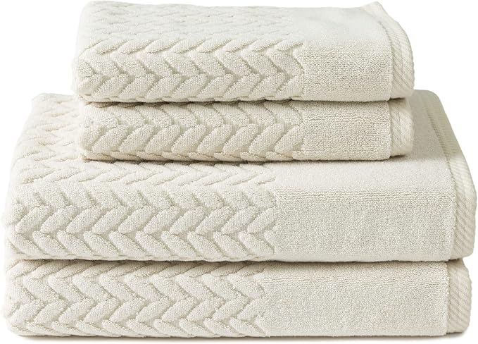 Texere 100% Organic Cotton Jacquard 650 GSM Premium Bath Towel Sets by TexereSilk