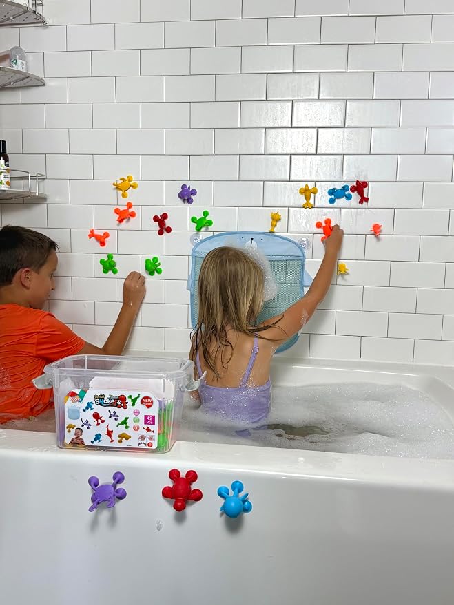 ODELA Genius Sucker Toys 42PCs Sea Animals Edition – Fun Colorful Toddler Bath - Image 3