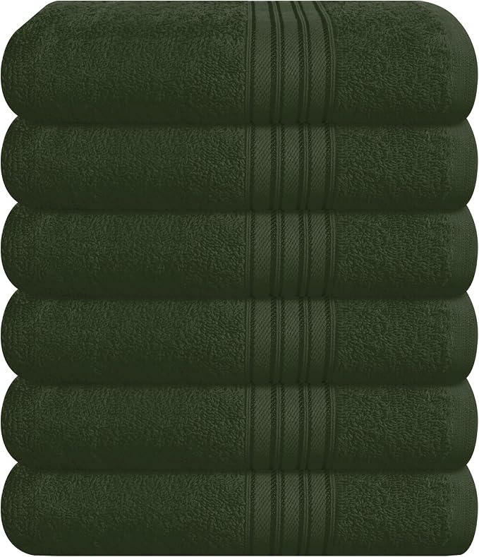 BOUTIQUO Ultra Soft Cotton 6 -Piece Hand Towel Set 16x24 Inch, Spa & General by BOUTIQUO