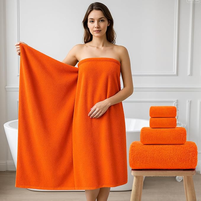 REDKISS Luxury Bath Towel Set of 4, 100% Cotton 900 GSM Premium Bathroom Towels - Image 2
