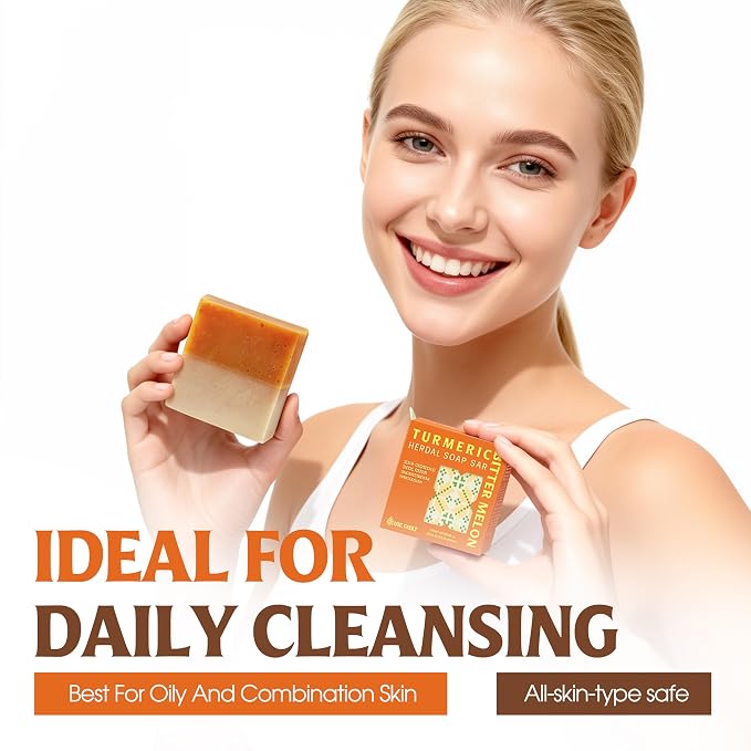 Turmeric, Tea Tree & Ginger Soap Bar – 2-in-1 Cleansing & Refreshing, Cold - Image 4