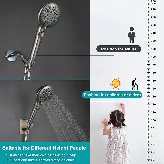 Shower Head Holder Strong Adhesive No Drilling Wall Mount Adjustable Handheld - Image 2