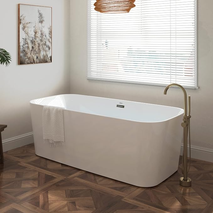 FerdY Maui 67" Freestanding Bathtub Elegant Freestanding Soaking Bathtub - Image 2