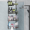 Orimade Over The Door Shower Caddy Adjustable 4 Tier Dark Grey, Bathroom by Orimade