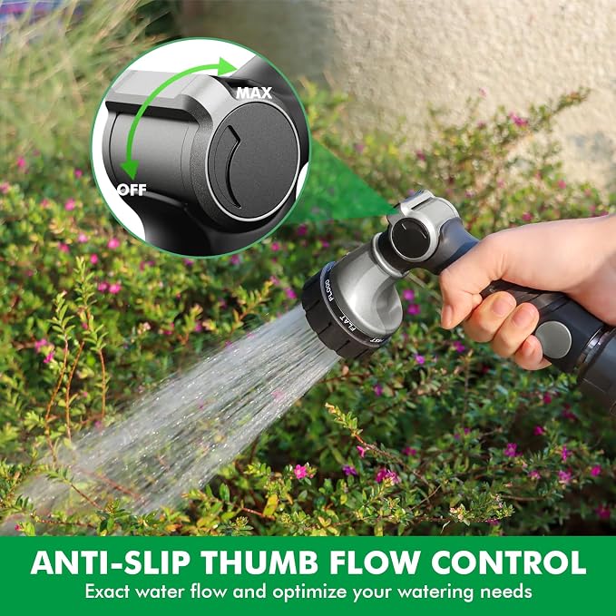 RESTMO Heavy Duty Hose Nozzle, Metal Garden Water Hose Sprayer - Image 2