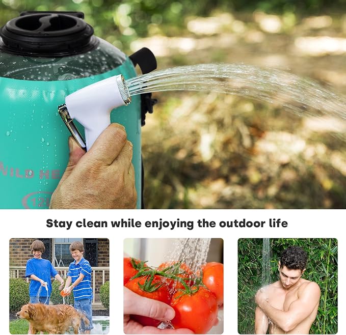 WILD HEART Camping Shower 22L/ 12L Portable Shower - Image 6