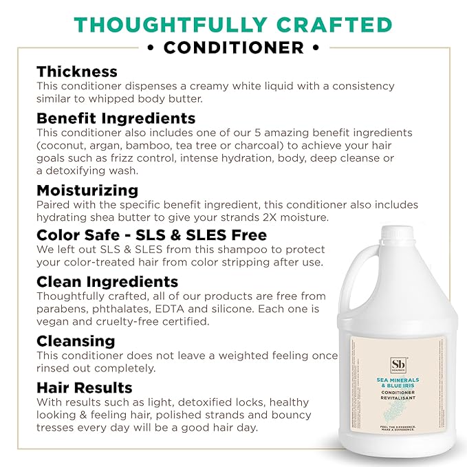 Soapbox Hair Conditioner, Sea Minerals & Blue Iris, Color Safe, Sulfate Free & - Image 2