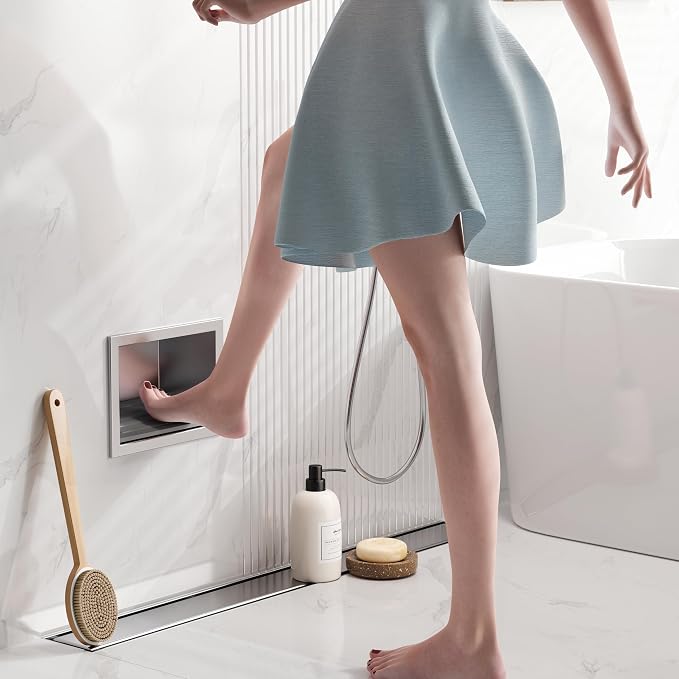 Shower Foot Rest for Shaving Legs, 304 Stainless Steel Footrest Niche - Image 2