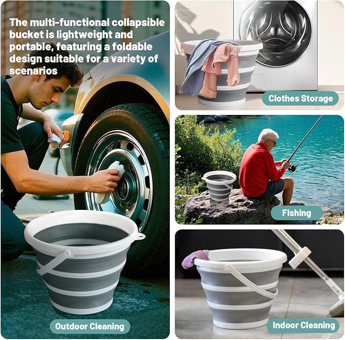 Collapsible Water Bucket – Portable, Fishing and Outdoor Activities - Image 7