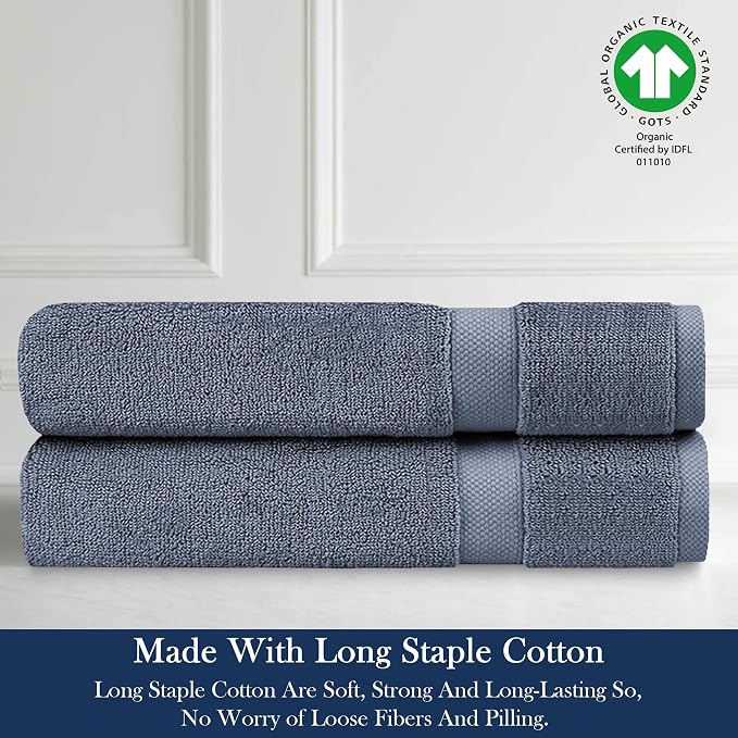 Delara Organic Cotton Luxuriously Plush Hand Towel Pack of 2 | GOTS & OEKO-TEX - Image 3