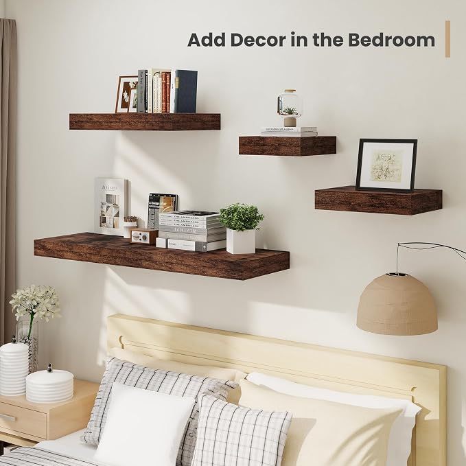 Heimlove 12 Inch Deep Floating Shelves, 12 x 12 inches Long Wall Shelf - Image 5