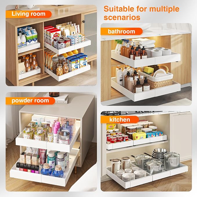 LEGUANG Expandable Pull-Out Cabinet Organizers - Image 6