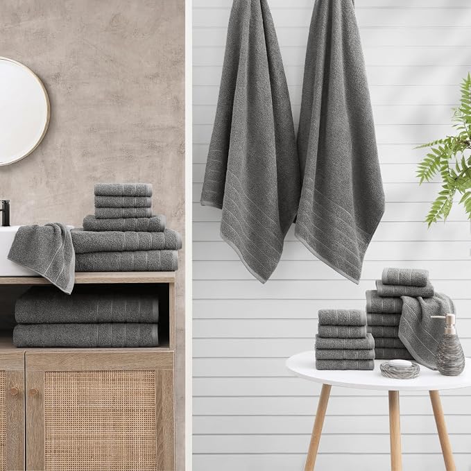 Casa Platino 100% Cotton 8 Piece Bath Towel Set - Image 7