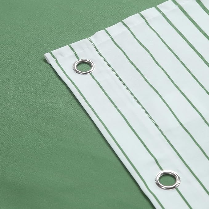 Green Shower Curtain 78 Inches Long, Sage Green and White Gradient Horizontal - Image 4