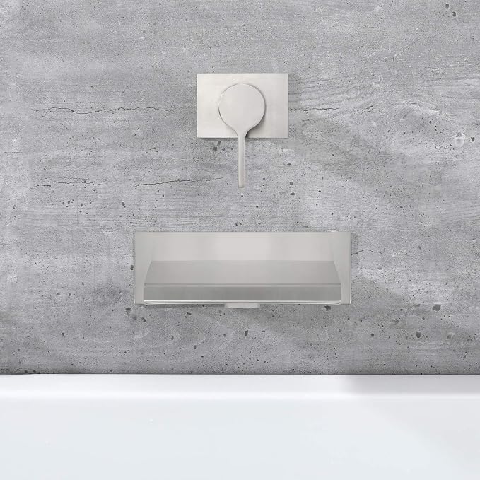 sumerain Waterfall Wall Mount Tub Filler Brushed Nickel - Image 5