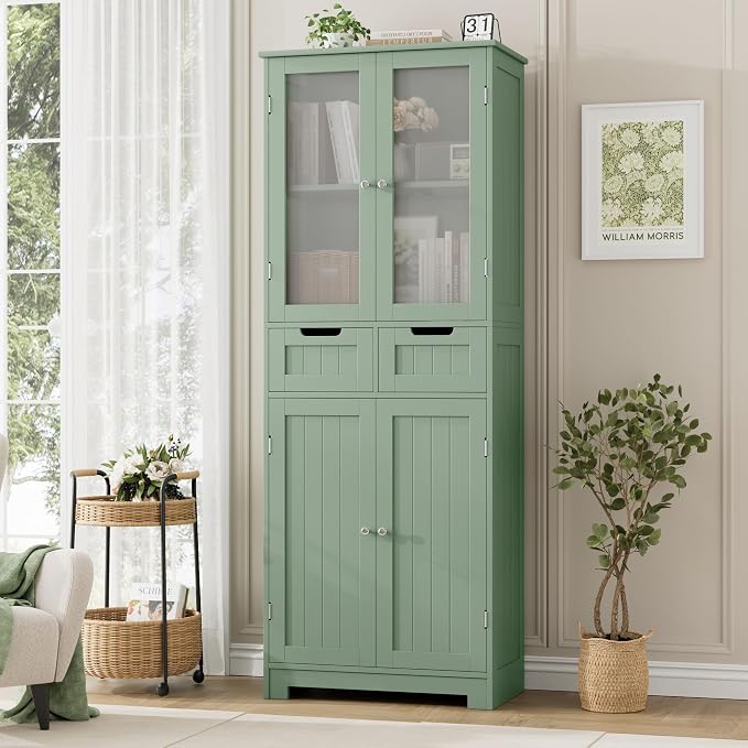 HORSTORS 67" Tall Bathroom Storage Cabinet, Freestanding Storage Cabinet by HORSTORS
