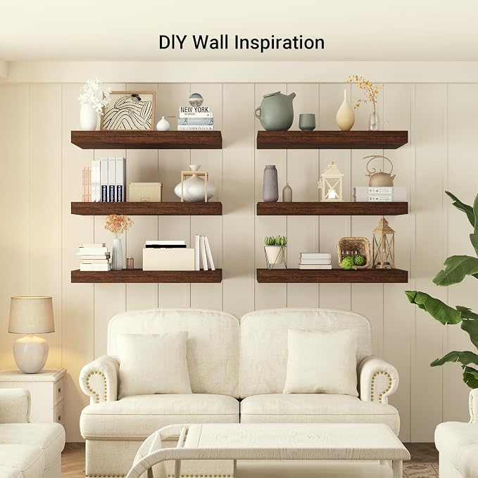 Heimlove 12 Inch Deep Floating Shelves, 55 x 12 inches Long Wall Shelf - Image 2