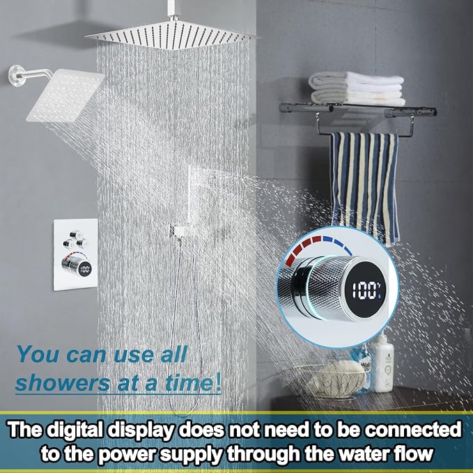 Shower System 12 Inches Rainfall Shower System Shower Head System - Image 3