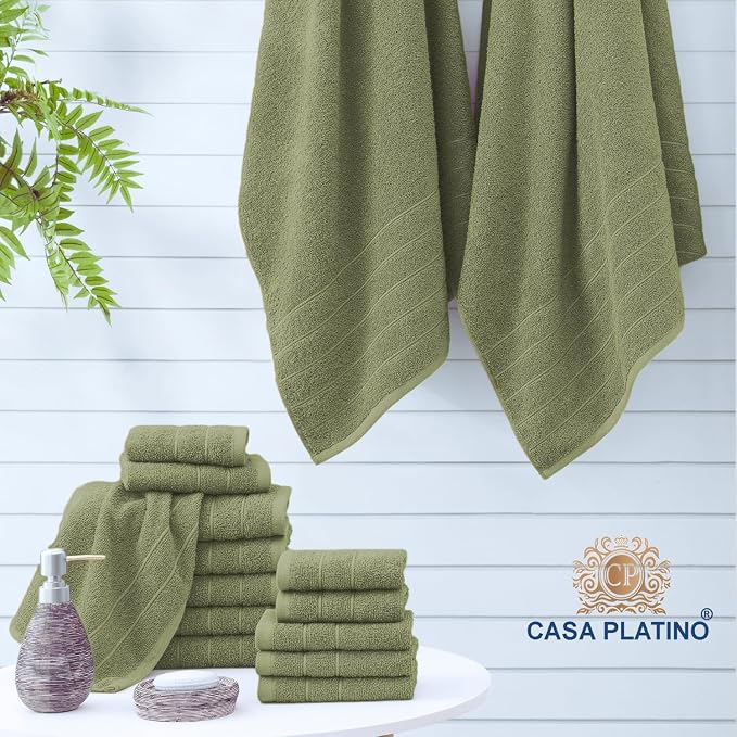 Casa Platino 100% Mercerized Cotton Bathroom Towel Set - Image 3