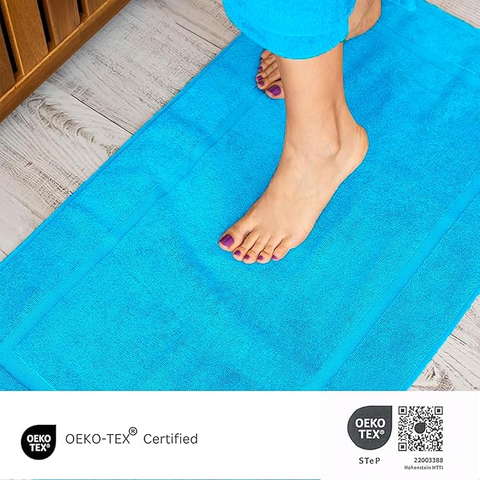 SALBAKOS 100% Turkish Cotton Bath Mat Set 2-Piece - Image 4