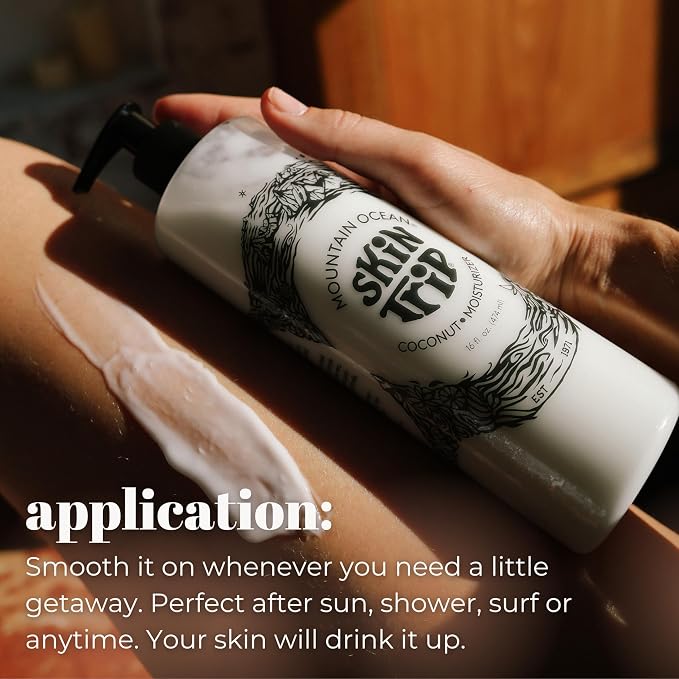 Mountain Ocean Skin Trip Coconut Body Lotion, 16 Oz Pump, Lightweight, Fast - Image 6