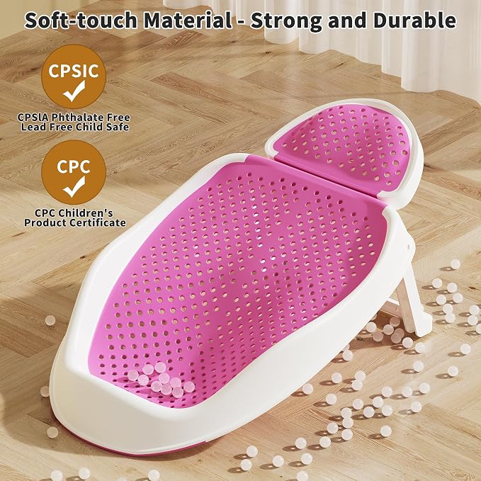 Baby Bathtub Support for Babies 0-6 Months, Foldable Portable Infant Bathtub - Image 5