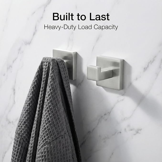 5 Piece Bathroom Hardware Set Brushed Nickel, SUS304 Stainless Steel Towel Bar - Image 6