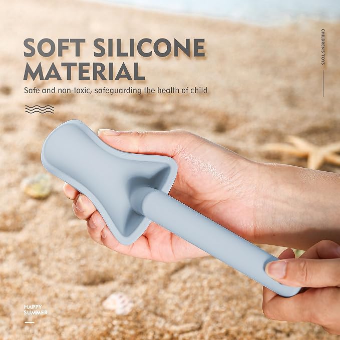 MarcZero 11Pcs Silicone Beach Toys, Modern Baby Beach Toys, Travel Friendly - Image 6