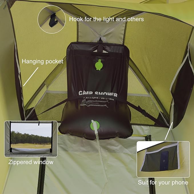 Vidalido Outdoor Camping Shower Tent Easy Setup Privacy Tent Changing Room - Image 5