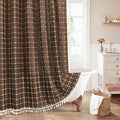 MitoVilla Brown Boho Shower Curtains by MitoVilla
