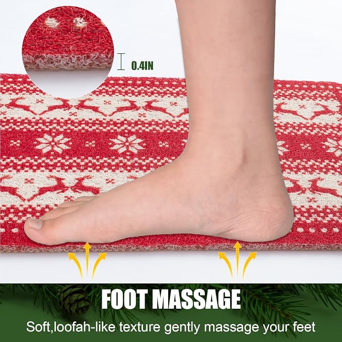 Christmas Non-Slip Bathtub Mat, Anti Slip Shower Mat, Fast Drying Bathtub Mats - Image 6