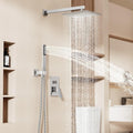 KES Chrome Shower Faucet Set, Shower System 12 Inch Rain Shower Head by KES