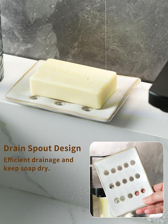 Soap Dish with Self Drain, Bar Soap Holder - Image 8