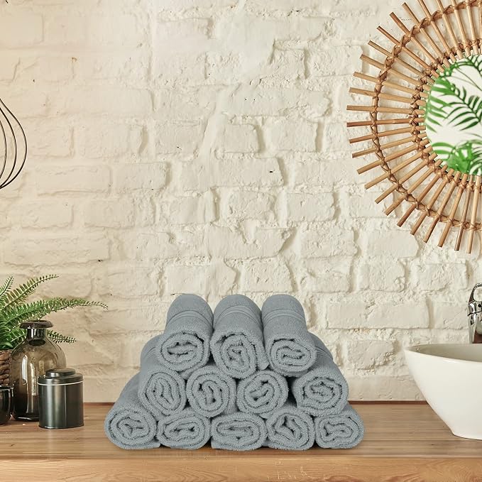 Utopia Towels 12 Pack Premium Wash Cloths Set, 12 by 12 Inches, 100% Cotton - Image 7