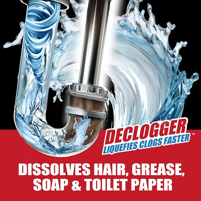 Sani 360° Declogger Dissolves Hair, Soap Scum, Toilet Paper. Drain Clog Remover - Image 4