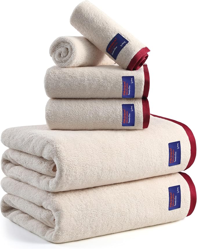 REDKISS 6 Pack Cotton Towel Set by REDKISSOnline