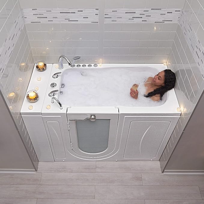 Ella Monaco 32"x52" Acrylic Air and Hydro Massage Walk-In Bathtub - Image 2
