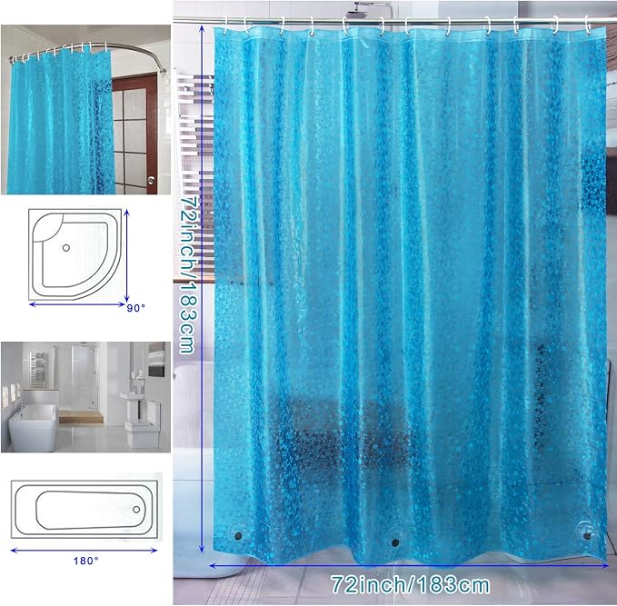 Bostofy Waterproof Shower Curtain Liner 8G EVA Thick Shower Curtain - Image 7