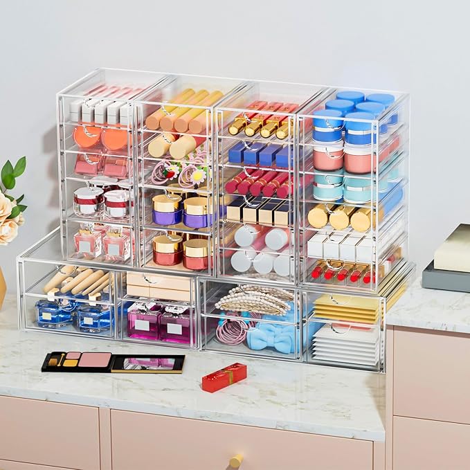 Makeup Organizer Storage with 30 Drawers, Desk Organizers, Dustproof Drawer and - Image 4