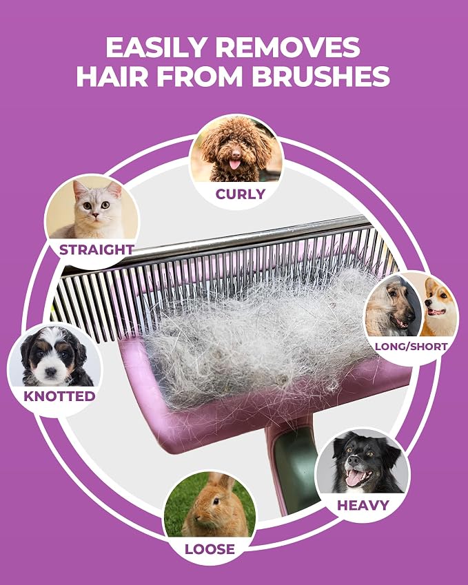 Dog Brush for Shedding Grooming, 6 Pack Long-Pin Brush Set for Long Haired Dog - Image 3