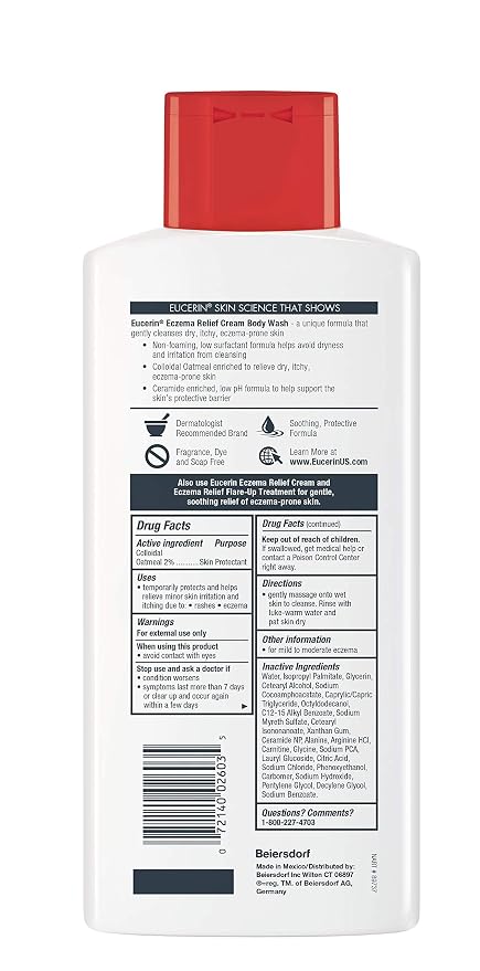 Eucerin Eczema Relief Cream Body Wash, Eczema Body Wash - Image 7