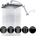 Hibbent Rain Shower Head, Solid Brass Adjustable Shower Arm Extender, Waterfall by Hibbent