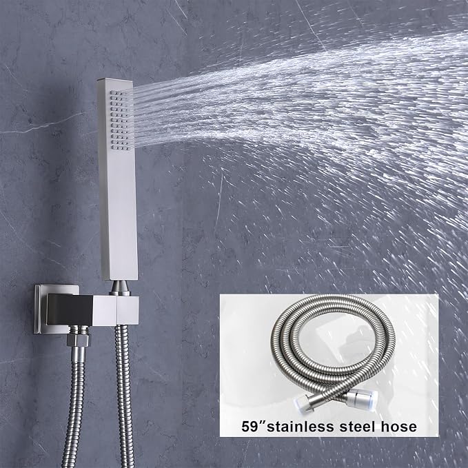 Brushed Nickel Shower Faucet Set Thermostatic Shower System, 4 Way Shower Faucet - Image 4
