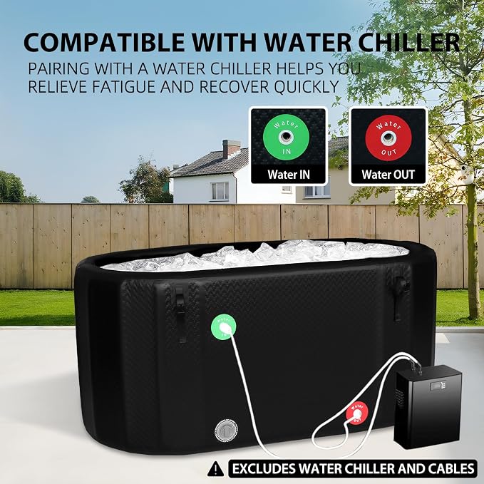 Ice Bath Tub, Inflatable Cold Plunge Tub, Water Chiller Compatible, 237.8Gallon - Image 3