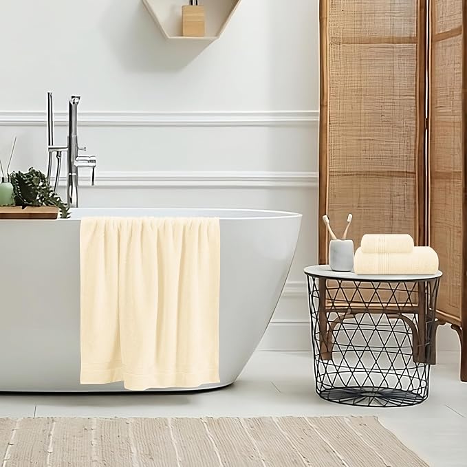 Belizzi Home Ultra Soft 3 Pack Cotton Towel Set, Contains a Bath Towel 28x55 - Image 5
