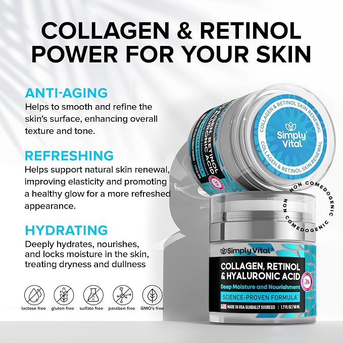 SimplyVital Anti-Aging Collagen Retinol Cream - Image 3